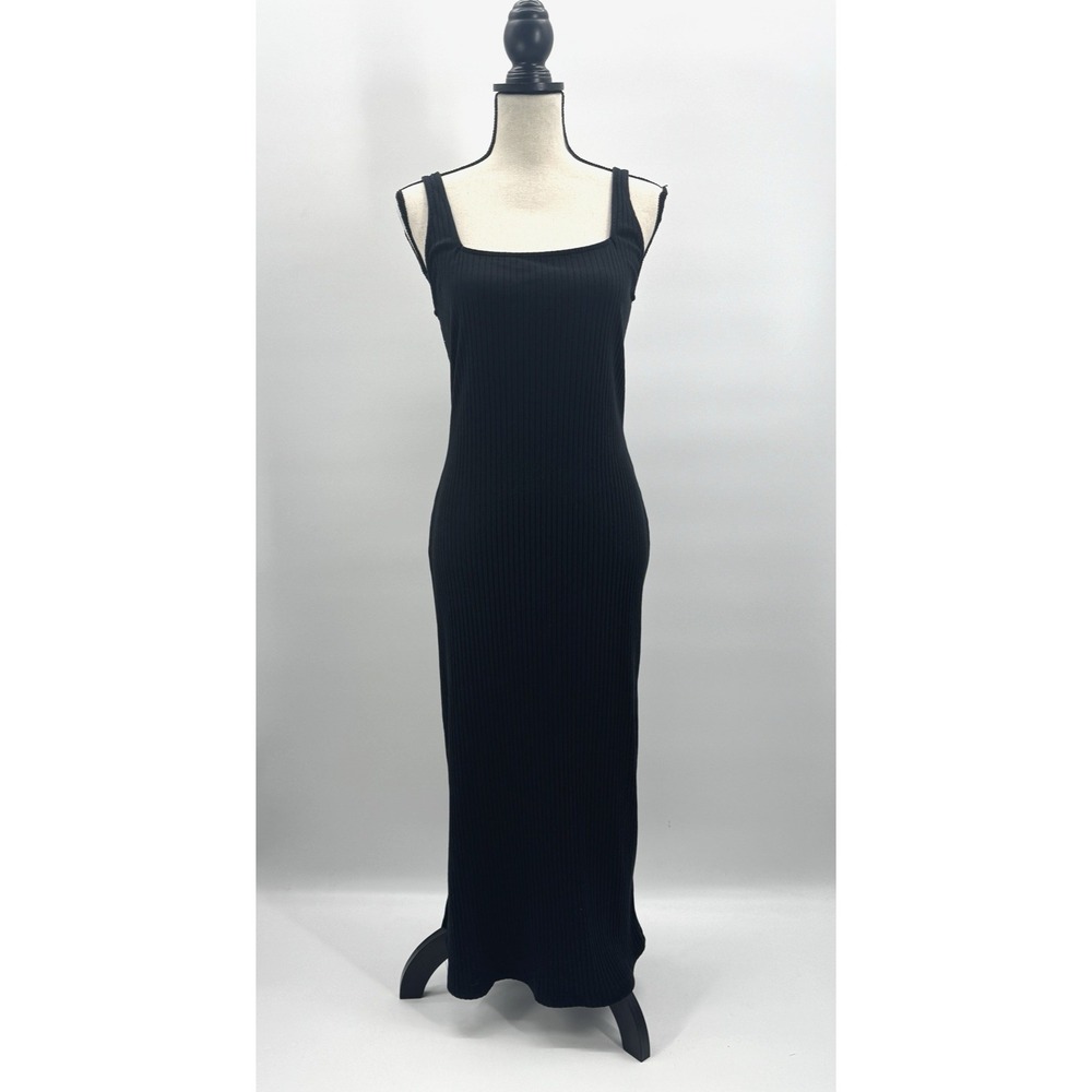 Wild Fable Large Bodycon Ribbed Dress Square Neck Stretch Minimalist Capsule